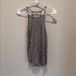Striped Gray Sleeveless Top